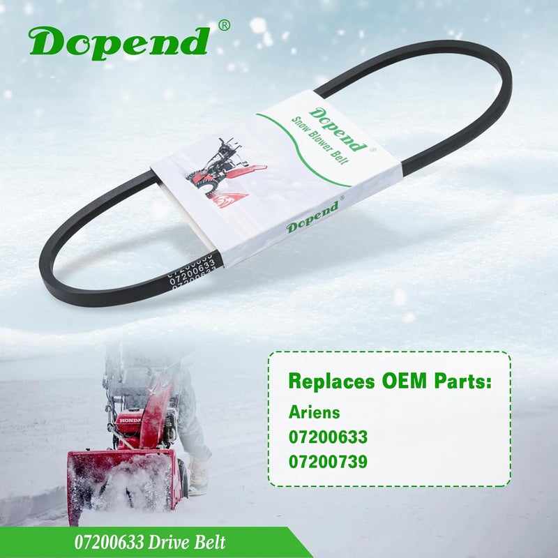 Dopend 07200633 Drive Belt 3/8’’ x 33’’ for Ariens Deluxe 24, Deluxe 28 Snow Blower, Replaces Ariens 07200633, 07200739 Auger Drive Belt - Image 3